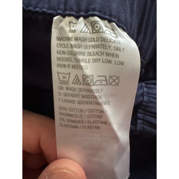 Denim & Co. Regular EasyWear Twill Straight Leg Pant with Pockets Navy Small - Picture 9 of 9